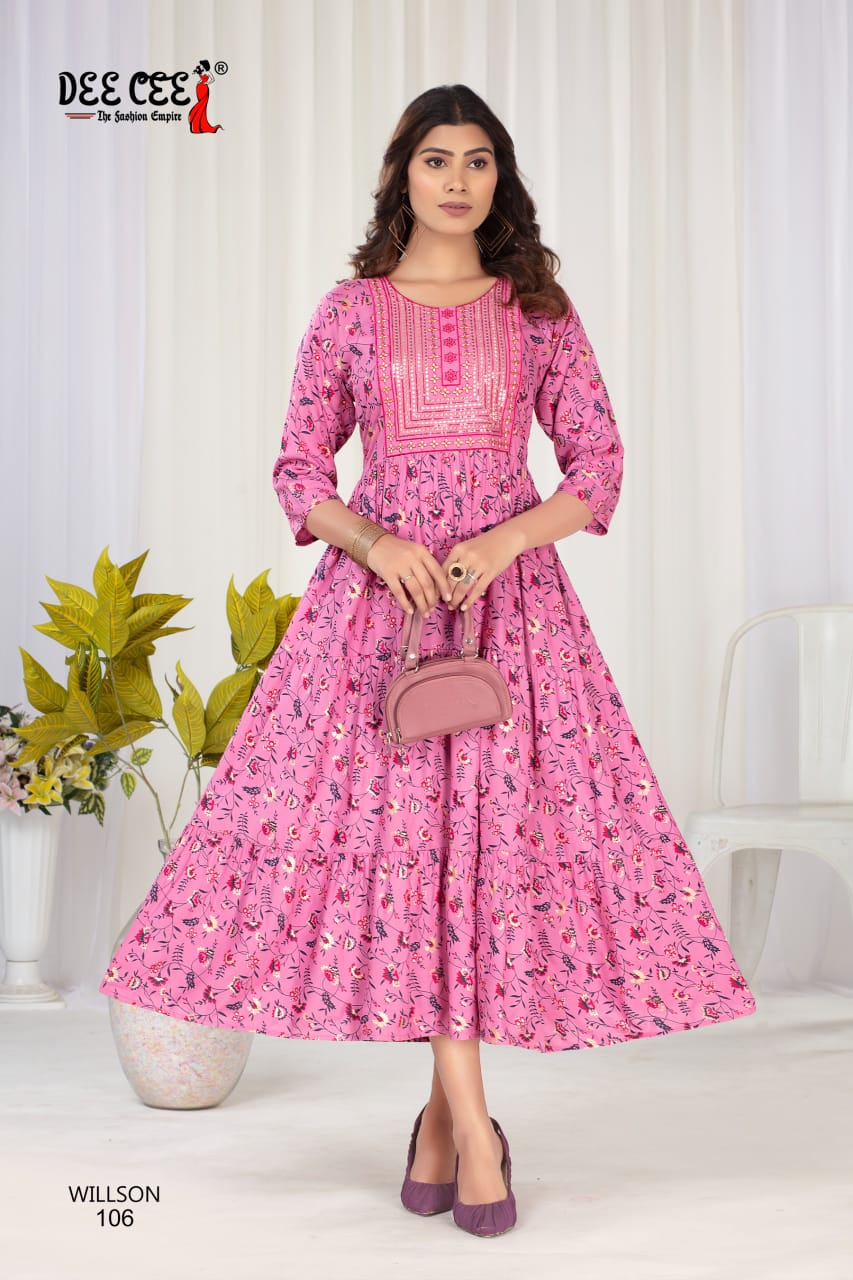 Deecee Willson Casual Wear Fancy Rayon Kurtis Collection